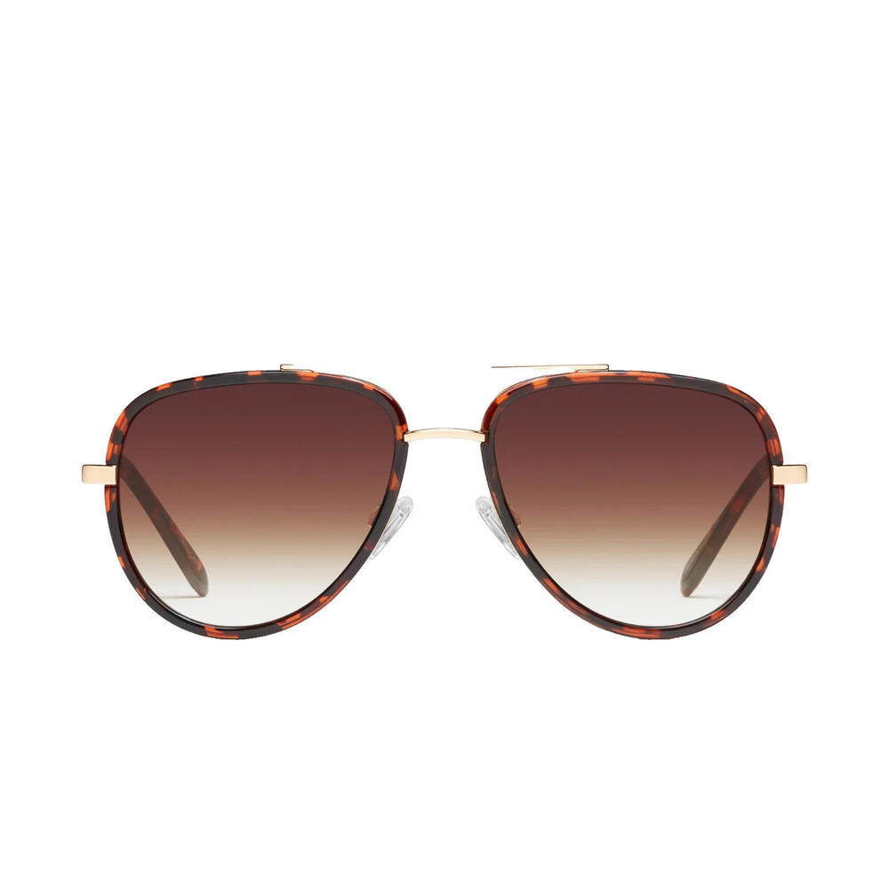 Quay All In Mini Small Pilot Sunglasses with Gradient Lenses Tortoise Brown Fade